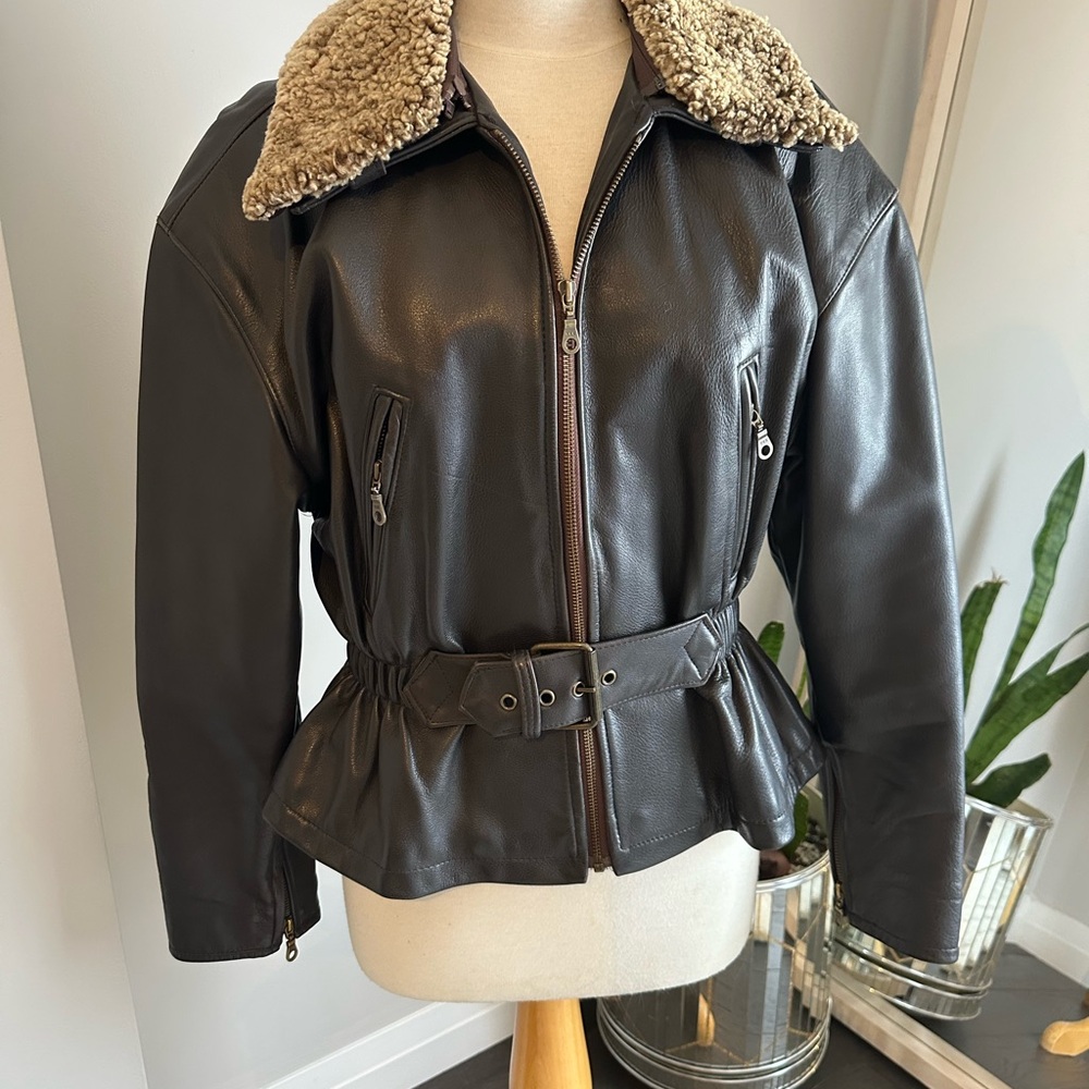Vintage Dark Chocolate Leather Jacket